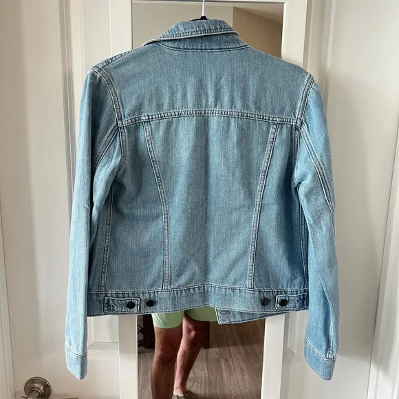 1075 Theory Denim Jacket Size P/XS Color Blue - Picture 6 of 6
